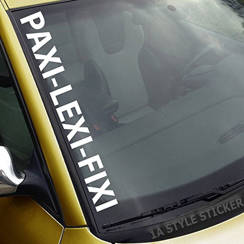 PAXI-Lexi-FIXI Frontscheibenaufkleber Fun Sticker Klebebuchstaben lustiger Spruch