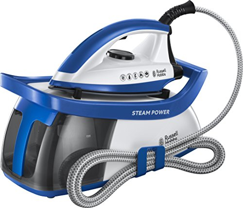 Russell Hobbs Steam Iron [2600W,120 g/min continuous steam] SteamPower (60sec heat up, 4.5 bar pressure, 1.3L tank, non-stick stainless steel soleplate, anti-limescale, Continuous fill) 24430