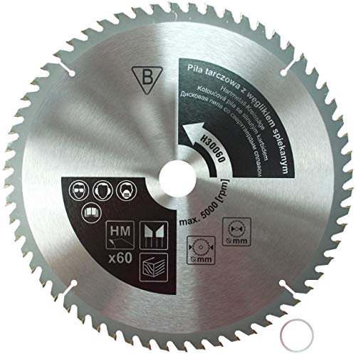 Dedra H18560 Circular Saw Blade Steel 185 x 60 x 20 mm with Reducing Ring from 20 mm to 16 mm