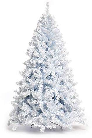 Nataland Albero di Natale Artificiale Bianco Modello Vinson Altezza 240 Cm, Abete Super Folto con Effetto Realistico e Rami Con Aghi Anticaduta