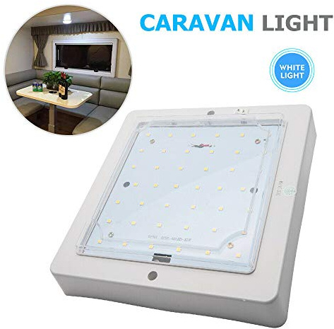 Plafonnier LED, lumière de toit de voiture 12V 9W, lampe intérieure pour camping-car caravane camping-car camion remorque véhicule, blanc