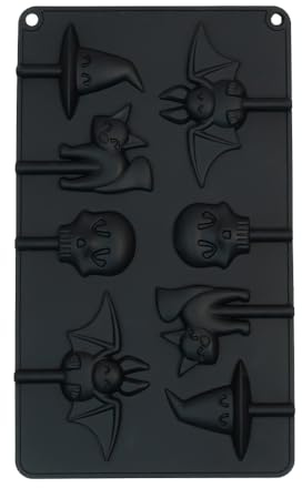 CÉCOA • Moule Silicone Halloween 8 Sucettes Assorties • 100% Silicone Alimentaire Sans BPA • Anti-Adhésif • Cuisson Parfaite & Démoulage Facile • DIY Gâteaux, Friandises, Goûter Enfant, Pâtisserie