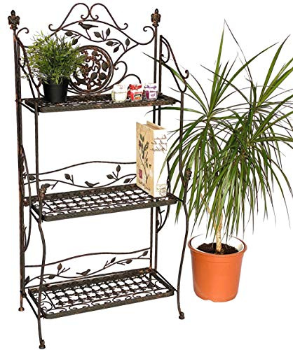 DanDiBo Regal Metall Vintage 1844 Standregal Antik 123 cm Bücherregal Küchenregal Klappregal