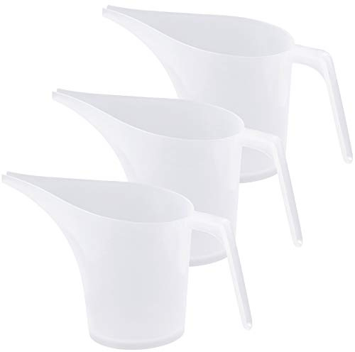 Fangehong 3 STK Backen Messbecher, 3000ml Plastikkrug, Klein Messbecher mit Langem Mund, Durchsichtiger Skala Mixbecher zum Backen in Der Küche, Kochen, Kuchen Backen,BPA-Frei