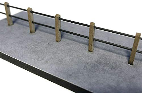 LX380-OO Concrete Barrel Rail Safety Fencing (Double Rail) By Scale Model Scenery For OO Scale Model Railway Layouts & 1:76 Diecast Dioramas