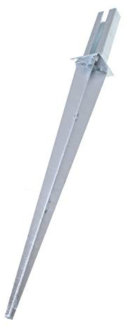 Aqbau Einschlagbodenhülse 60x40 mm für Doppelstabmattenzaun – 80cm Pfostenträger Feuerverzinkt – Robuste Bodenhülse & Einschlaghülse für Zaunpfosten – Qualität aus der EU