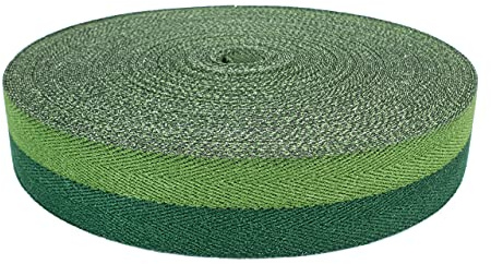 Teppicheinfassband 4x500 cm | Einfassband aus Polyester mit Fischgrätenmuster und Thermokleber | Teppichband zum Kantenschutz und dekorativen Abschluss | Saumband zum Aufbügeln | Gras - Grün