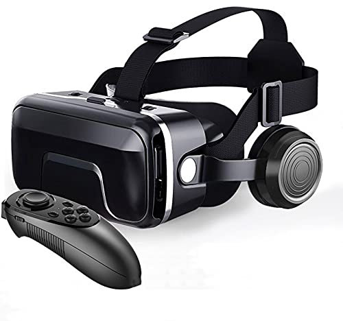 Auriculares VR Gafas 3d Gafas Realidad Virtual Sonido Estéreo 3D Auriculares Realidad Virtual Para Juegos Realidad Virtual Con Mando Distancia Compatible Todos Teléfonos Inteligentes ( Color : 12052 )