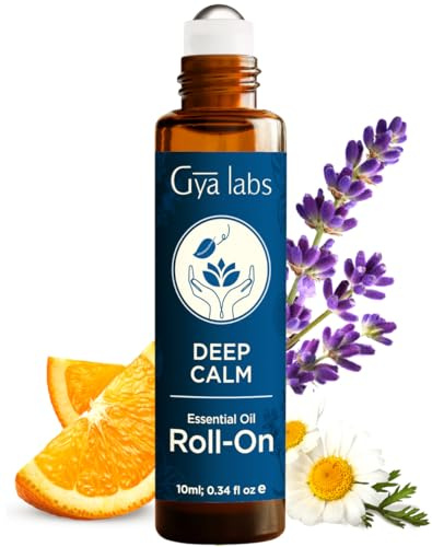 Gya Labs Deep Calm Essential Oil Roll on - Entspannende Geschenke für Frauen, Self Care Calming Oil Blends mit Kamille, Lavendelöl, 100% reine Aromatherapie, Ideal Stocking Stuffer (10ml)