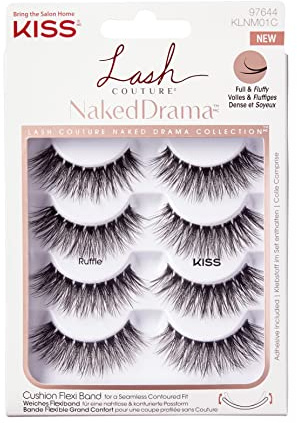 KISS Lash Couture Naked Drama Collection 4 Paar Multipack Lashes - Ruffle