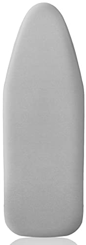 Pottwal Neue Premium Bügeltischbezug für Schnelles und Einfaches Bügeln, für Dampfbügeleisen, Silbergrau, Federschnalle, 38-45cm x 120-125cm (Größe XL)