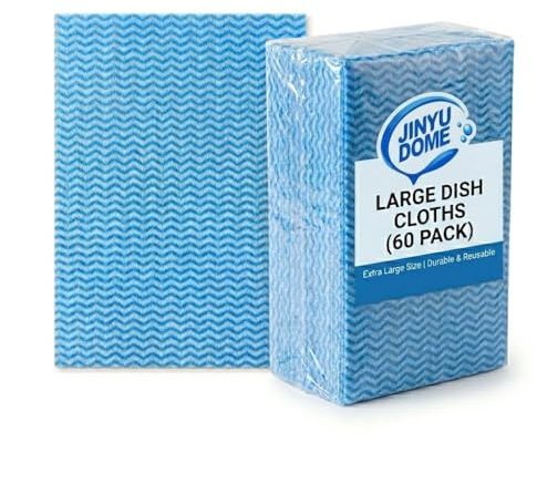 JINYUDOME Reusable J Cloths, Durable Dry Handi Wipes, Kitchen Dish Cloth, Ideal For General Cleaning Around House, Blue jay cloths 60 Pcs.