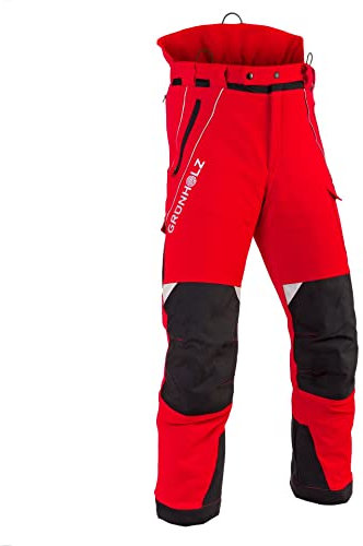 Grünholz Pro³air Schnittschutzhose, Schnittschutzklasse 1 (20 m/s), Gr. 102, rot