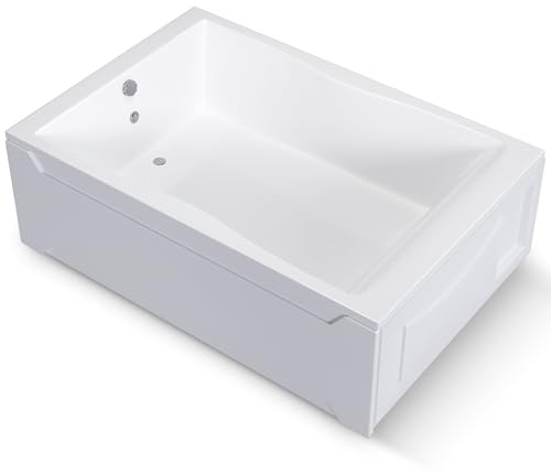 Aquade Acryl Badewanne 180x120 Modell: Hamburg - Weiß Badewanne Komplettset 180x120 - Badewannen Mit Wannenträger + Schürze