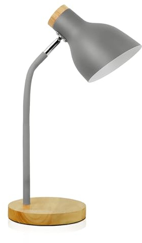 himmel Schreibtischlampe,Einstellbare Metall Tischlampe,Kinder Tischlampe für Schlafzimmer,Wohnzimmer,E27Socket Lesen neben Lampe (grau)