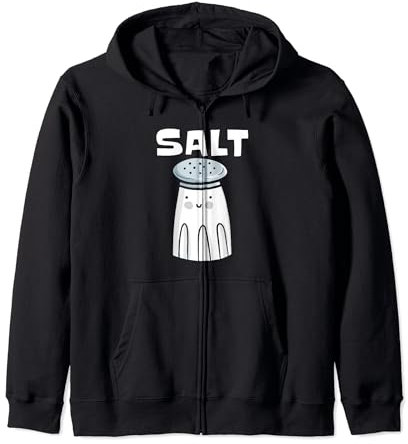 Funny Salt Cellar | Condiments Spices | Cooking Zip Hoodie