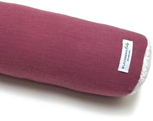 Blausberg Baby - Seitenschläferkissen in 100% Musselin-Baumwolle Nackenrolle Kuschelschlange Stillkissen Zugluftkissen in Pflaume (100 cm)