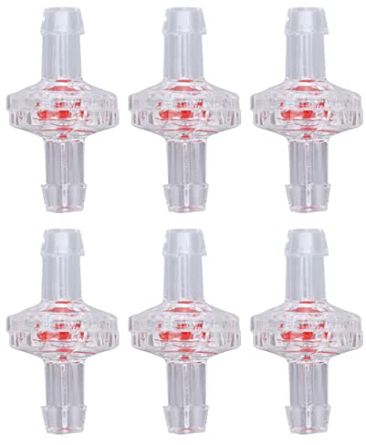 10 Stück Rückschlagventil Einweg Kunststoffschlauch Wasser Stop Membran Barb Air Intake Feed (5mm transparent)