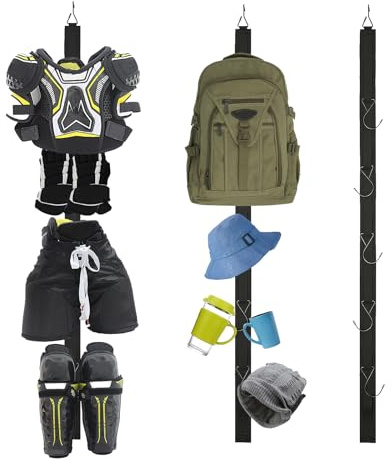 HFCOONY Stendibiancheria per attrezzatura da hockey, appendiabiti portatile da appendere, ideale per uso domestico ed esterno, per uso domestico e all'aperto, per hockey su ghiaccio, pattinaggio,