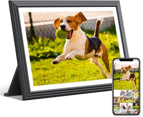TOLOVE Digital Picture Frame 10.1 Inch-16G WiFi Digital Photo Frame,1280 * 800 HD IPS Touch Screen Smart Cloud Photo Frame, to Share Photos Or Videos Remotely Via APP Email- Android/iOS