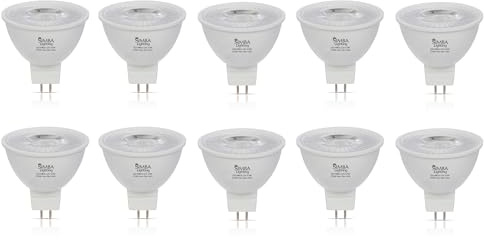 Simba Lighting LED MR16 3.5W 12V Light Bulb (10 Pack) 20W Halogen Spotlight Replacement for Landscape, Accent, Track Lights, Desk Lamps, BAB C, GU5.3 Bipin Base, 2700K Warm White, Not Dimmable