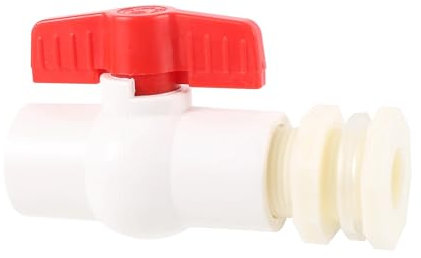 YSRWTBBA 1/2 3/4 ABS-Kunststoff-Wassertank-Anschluss mit PVC-Kugelhahn Aquarium Aquarium Outlet Eimer Anschluss Abflussrohrverschraubung(3/4)
