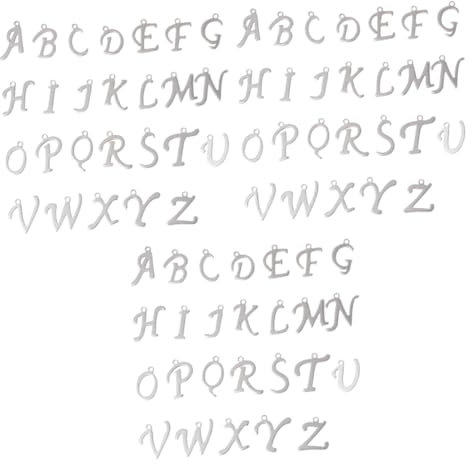 VILLCASE 78stücke Teiliges Buchstabenanhängern Alphabet-ornamente Für Kreative Schmuckgestaltung Und Persönliche Schlüsselanhänger