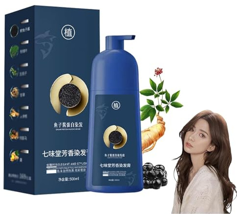 Plant-Based Hair Coloring Cream, Bubble Plant Hair Dye Shampoo, Protein Color Protecting Hair Dyeing Cream, Korean Hair Coloring Shampoo, Shampoo Hair Dye For Women Men (Chestnut Brown)