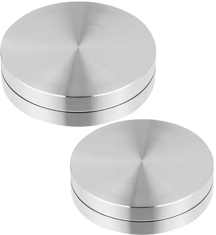 MOLUCKFU Cake Turntable Bearings Rotating Cake Stand Bearings for Decorating Baking Display and Catering Use Aluminium Alloy Accessories Suitable for Sculpture Base and Tv Display Stand