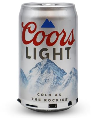 Gabba Goods Coors Light Can Shape Bluetooth Speaker, Portable Wireless Speaker with Bluetooth 5.0, AUX, USB Slot & TF Slot | Loud Bass Sound | Compact Design for Indoor & Outdoor Use & Travel