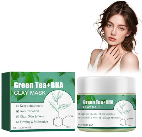 Bâton de masque au thé vert, Green Tea Cleansing Mask Stick, Enlève Les Points Noirs De L'acné,Hydrate Et ContrôLe L'huile, Régule L'eau,Toutes Les Peaux