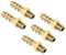 sourcing map 5Pcs Brass Hose Barb Fittings Metric M6-1 Male to Barb Fit Hose ID 6mm Barbed Pipe Fitting Adapter Connector for Water Fuel Air