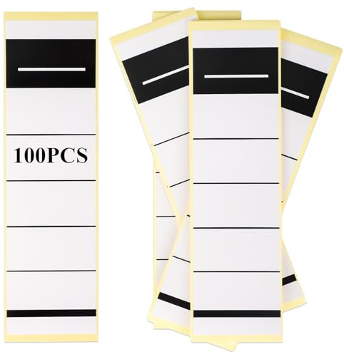 100 Stück 19×5.4 cm Ordnerrücken Selbstklebend Breit, Selbstklebende Ordnerrücken, Ordner Beschriftung Selbstklebend, Ordner Etiketten für Büro Bibliothek Familie