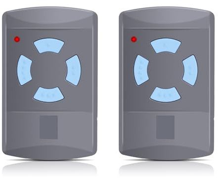 2 Stück Ersatz Garagentoröffner für hsm4-868, Fernbedienung 868,3MHz 4 Kanäle Kompatibel mit HSM4-868 HSE2-868 HS4-868, Blue Buttons