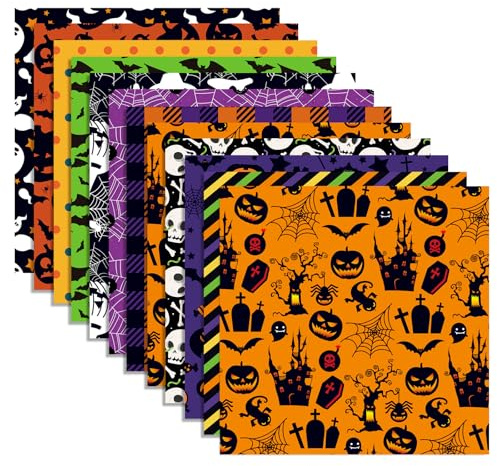 24Bögen Doppelseitiges Halloween Scrapbook Papier, Designpapier Motivpapier für Scrapbooking, Basteln, DIY Karten, Einladungen, Origami, Journaling, Dekoration, Hintergrundpapier, PartyDeko 30x30cm