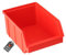 Lantelme Caja apilable de plástico, 150 mm x 210 mm x 100 mm, color rojo, caja de almacenamiento fabricada en Alemania, caja de almacenamiento para taller, almacén, garaje, caja clasificadora para