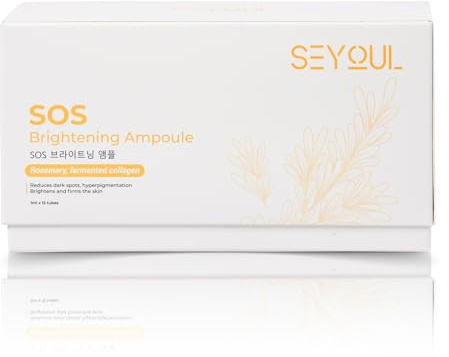Seyoul SOS Radiance Ampoule – Hydrating & Rejuvenating Face Serum with Fermented Collagen, Probiotics & Rosemary – 10 x 1.5ml