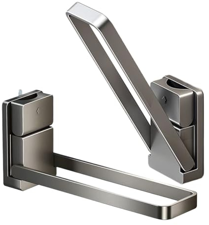 Qfdiwr Porta Asciugamani a Ventosa | 2 Barre Porta Asciugamani a Ventosa per Parete Bagno,Accessori da Bagno Senza Foratura per Casa Bagno Cucina Appartamento