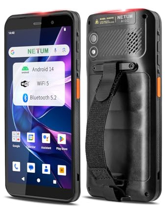 NETUM Q900 Scanner Di Codici A Barre Android 14 – PDA Portatile Con Motore Honeywell HS7, Lettura 1D/2D, Touchscreen HD 5,99, Wi-Fi & 4G LTE – Ideale Per Magazzino, Logistica & Tracciamento Asset
