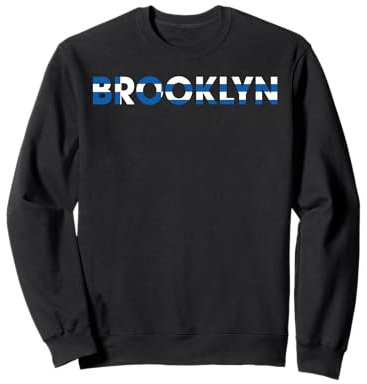 Bandiera Greca di Brooklyn, Adatta per Uomini e Donne. Felpa