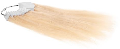 Cabilock Lot de 30 Anneaux Échantillons Cheveux Jaunes pour Test de Couleur, Nuancier Coiffure en Plastique et Fil Haute Température, pour Salons et Formation