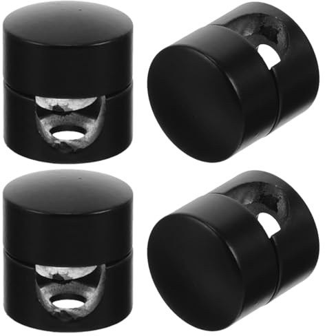Hohopeti 4 Pezzi Pressacavo Fermacavo per Lampadari da Soffitto in Metallo Opaco Nero Morsetti per Cavi Elettrici Resistenti e Antistrappo Connettori per Fissaggio Lampade a Sospensione