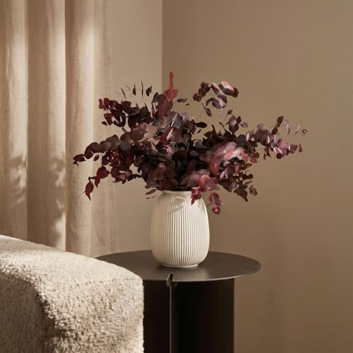 BLAINE - Ramo Preservado Eucalipto Granate Pequeño 80 cm | Decoración Ideal para Ramos de Flores Secas con Hojas Naturales Que No Necesita Mantenimiento