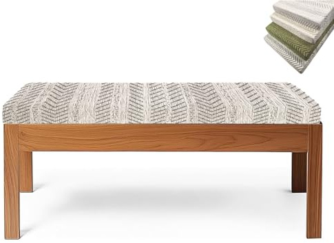 uyeoco 5CM Dicke Sitzkissen Bankauflage,Outdoor Bankkissen mit Abnehmbarem Bezug,rutschfest Sitzauflage Bank,Waschbare Sitzpolster Bank,für Terrassenmöbel,Innen Fensterbank,Flurbank(Gray,100x40x5cm)