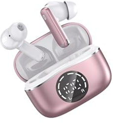 chalvh Bluetooth Kopfhörer, Kopfhörer Kabellos Bluetooth 5.4 Sport In Ear Kopfhörer mit 4 Mikrofon, 48 std Spielzeit, LED-Anzeige, ENC Lärmreduzierung, Tiefer Bass Ohrhörer für Arbeit und Studium