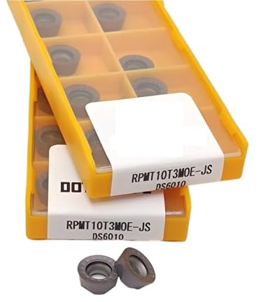 10 Uds Insertos De Carburo Herramientas Torneado RPMT 08T2 10T3 RPMW 1003 Torno Cnc Corte Metal Herramienta de Torno(RPMT 10T3 DS6010)