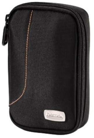 HAMA | Funda Protectora para Disco Duro (hasta 2.5 Pulgadas,Tres Cremalleras, con Comportamiento para Accesorios, Sujeción Trasera) Color Negro
