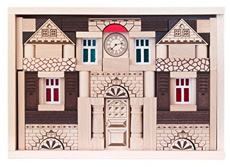 Baukasten Noblesse mit 82 Teilen, Spielzeug aus Holz, Geschenk für Kinder, von DREGENO SEIFFEN – Original erzgebirgische Handarbeit
