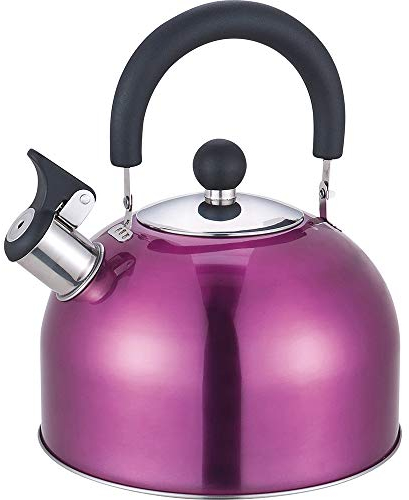 Whistling Kettle 2.5 Litre Stainless Steel Pink