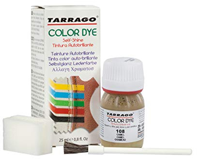 Tarrago Self Shine Color Dye 25 ml | Tinte + Imprimación para Zapatos y Bolsos | Cubre Rozaduras y Desgastes del Calzado | Piel Natural y Sintético, 90 Colores